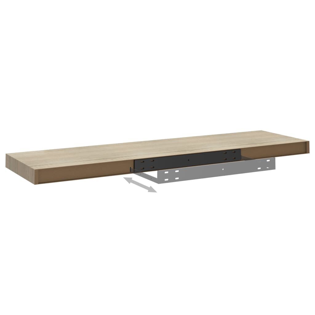 vidaXL Kelluva seinähylly tammi 90x23,5x3,8 cm MDF hinta ja tiedot | Hyllyt | hobbyhall.fi