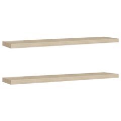 vidaXL Kelluvat seinähyllyt 2 kpl tammi 120x23,5x3,8 cm MDF hinta ja tiedot | Hyllyt | hobbyhall.fi