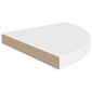 vidaXL Kelluva kulmahylly valkoinen 35x35x3,8 cm MDF hinta ja tiedot | Hyllyt | hobbyhall.fi