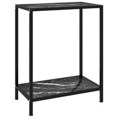 vidaXL Konsolipöytä musta 60x35x75 cm karkaistu lasi hinta ja tiedot | Sivupöydät | hobbyhall.fi