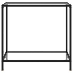 vidaXL Konsolipöytä läpinäkyvä 80x35x75 cm karkaistu lasi hinta ja tiedot | Sohvapöydät | hobbyhall.fi