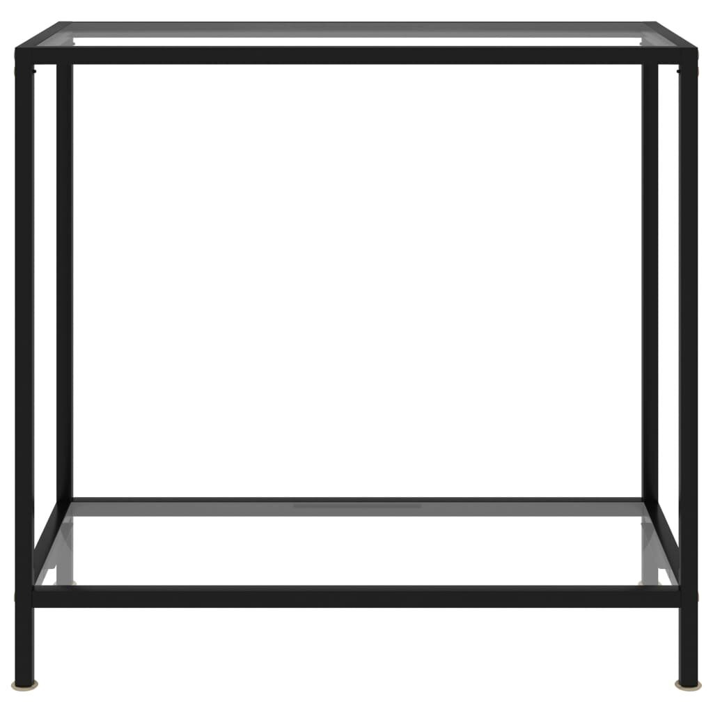 vidaXL Konsolipöytä läpinäkyvä 80x35x75 cm karkaistu lasi hinta ja tiedot | Sohvapöydät | hobbyhall.fi