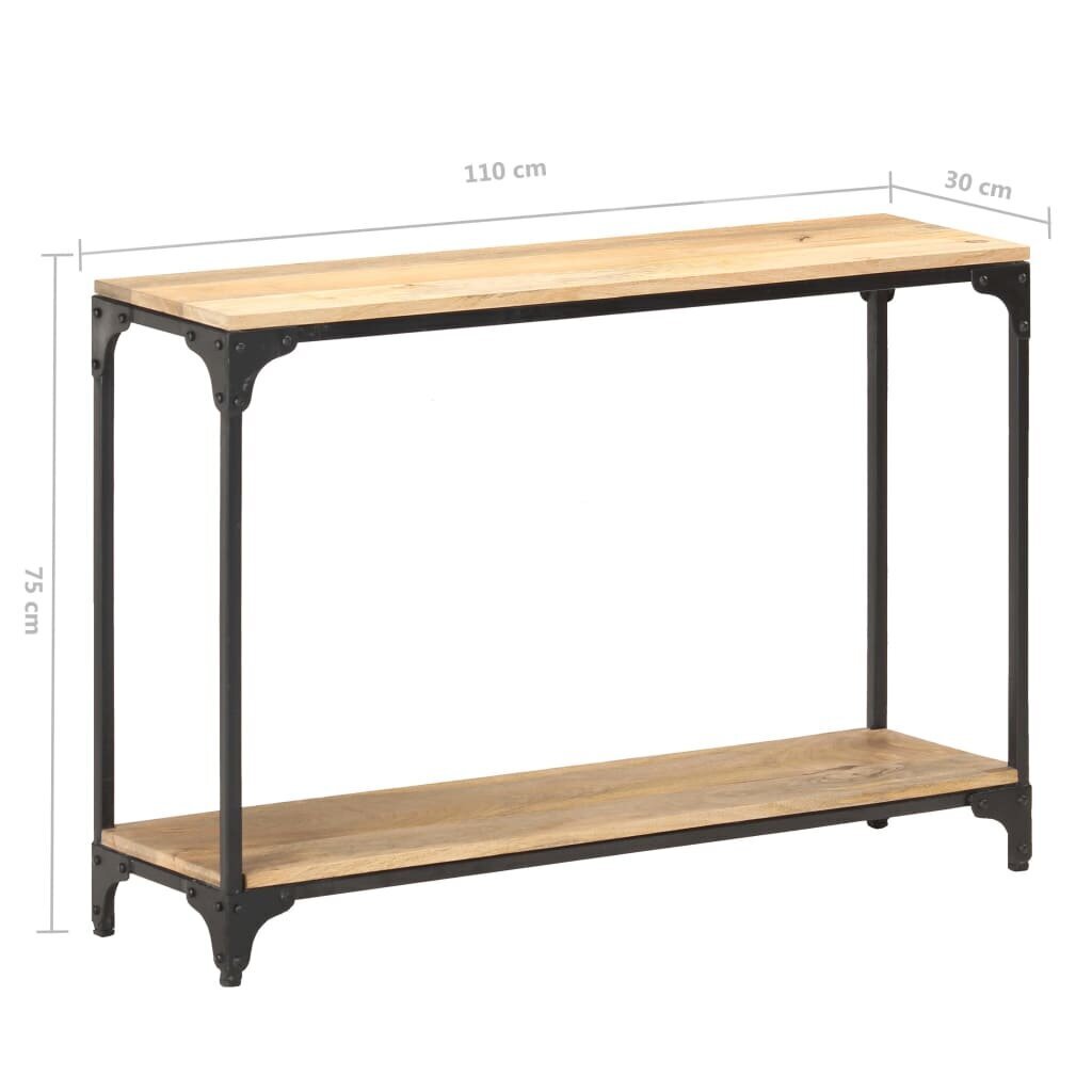 vidaXL Konsolipöytä 110x30x75 cm täysi mangopuu hinta ja tiedot | Sohvapöydät | hobbyhall.fi