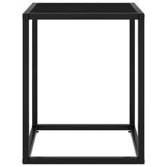 vidaXL Sohvapöytä musta ja musta lasi 40x40x50 cm hinta ja tiedot | Sohvapöydät | hobbyhall.fi