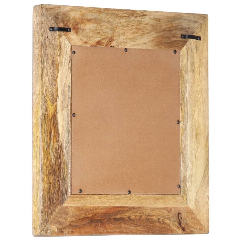 vidaXL Käsinveistetty peili 50x50x2,6 cm täysi mangopuu hinta ja tiedot | Peilit | hobbyhall.fi