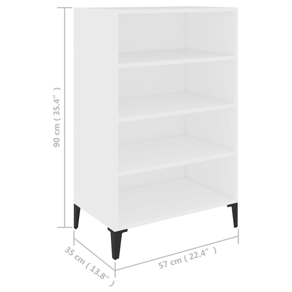 vidaXL Senkki valkoinen 57x35x90 cm lastulevy hinta ja tiedot | Olohuoneen kaapit ja lipastot | hobbyhall.fi