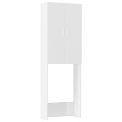 vidaXL Pesukonekaappi korkeakiilto valkoinen 64x25,5x190 cm hinta ja tiedot | Kylpyhuonekaapit | hobbyhall.fi