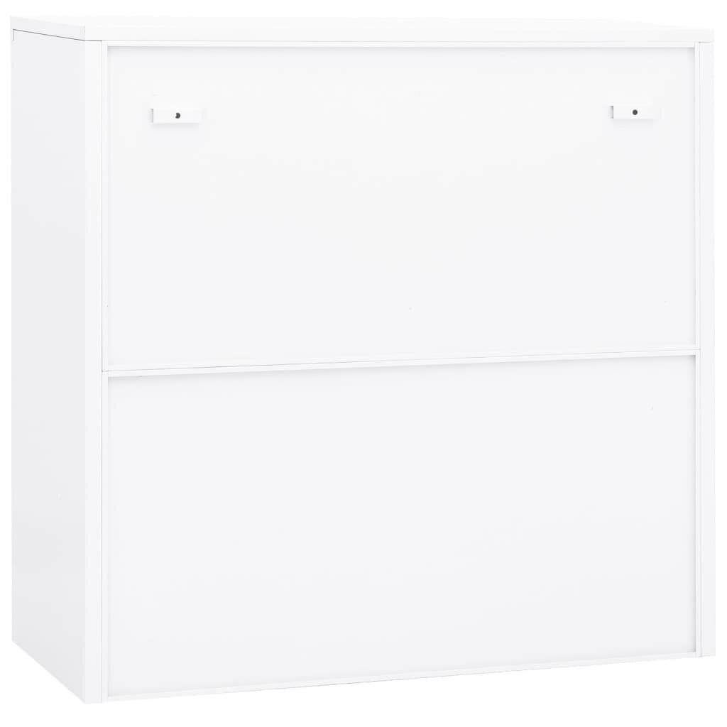 vidaXL Toimistokaappi valkoinen 90x40x90 cm teräs hinta ja tiedot | Olohuoneen kaapit ja lipastot | hobbyhall.fi