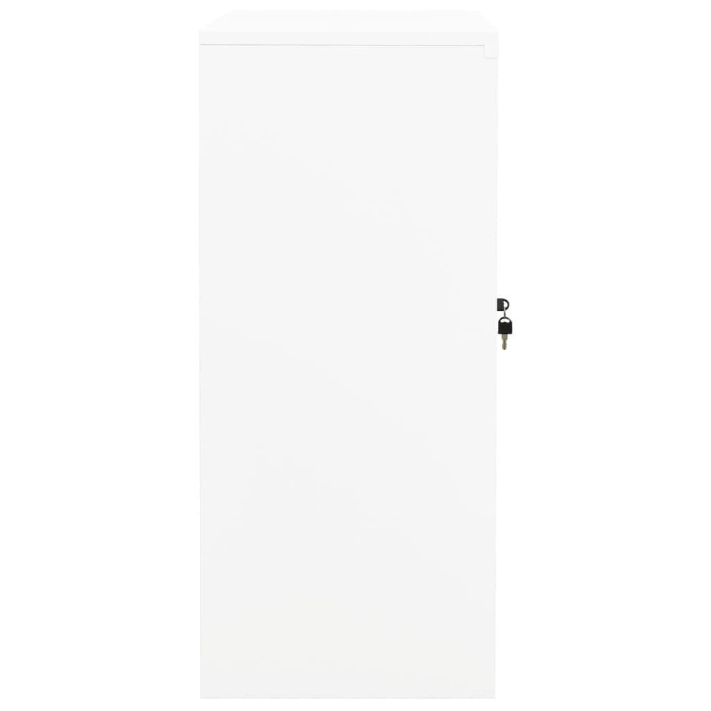 vidaXL Toimistokaappi valkoinen 90x40x90 cm teräs hinta ja tiedot | Olohuoneen kaapit ja lipastot | hobbyhall.fi
