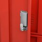 vidaXL Pukukaappi vaaleanharmaa ja punainen 90x45x92,5 cm teräs hinta ja tiedot | Kaapit | hobbyhall.fi