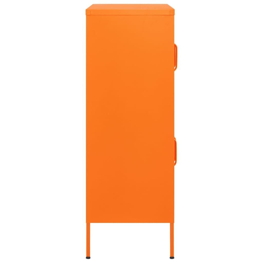 vidaXL Varastokaappi oranssi 80x35x101,5 cm teräs hinta ja tiedot | Olohuoneen kaapit ja lipastot | hobbyhall.fi