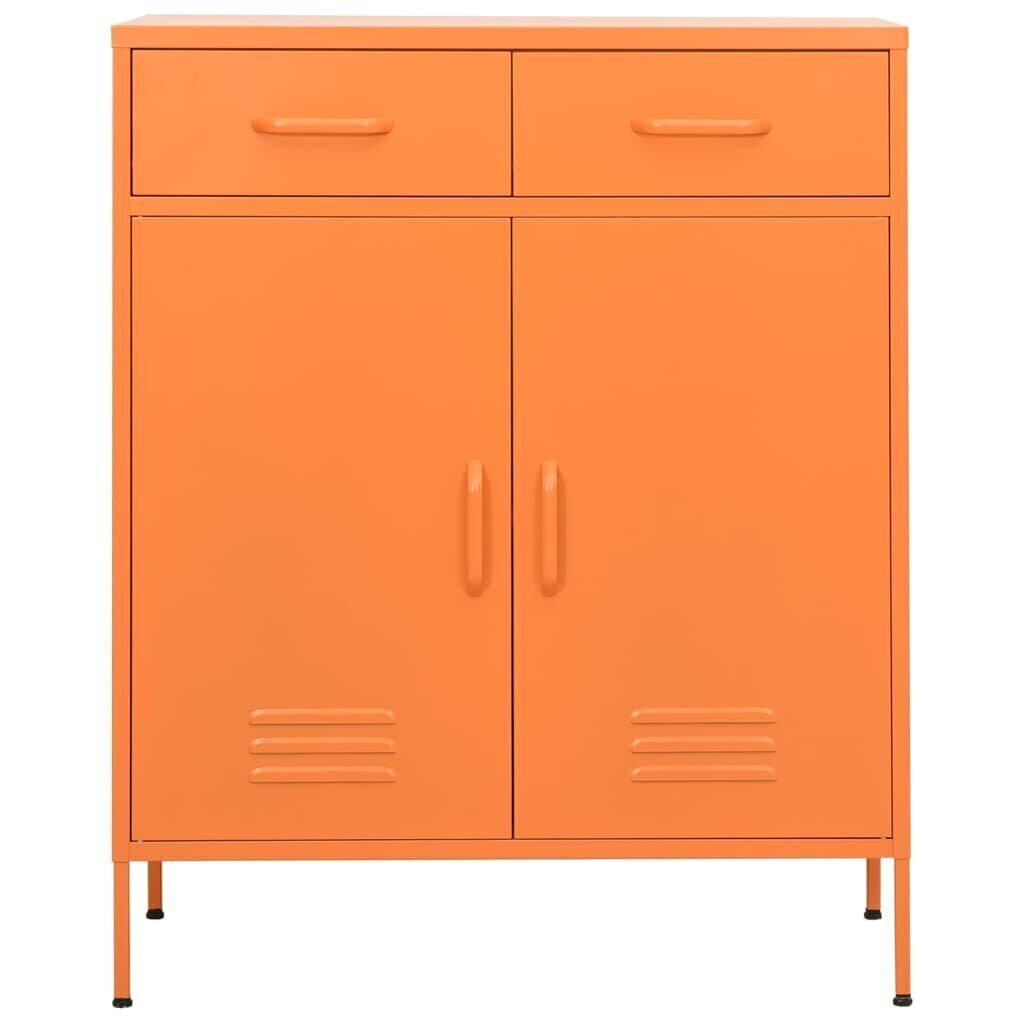 vidaXL Varastokaappi oranssi 80x35x101,5 cm teräs hinta ja tiedot | Olohuoneen kaapit ja lipastot | hobbyhall.fi