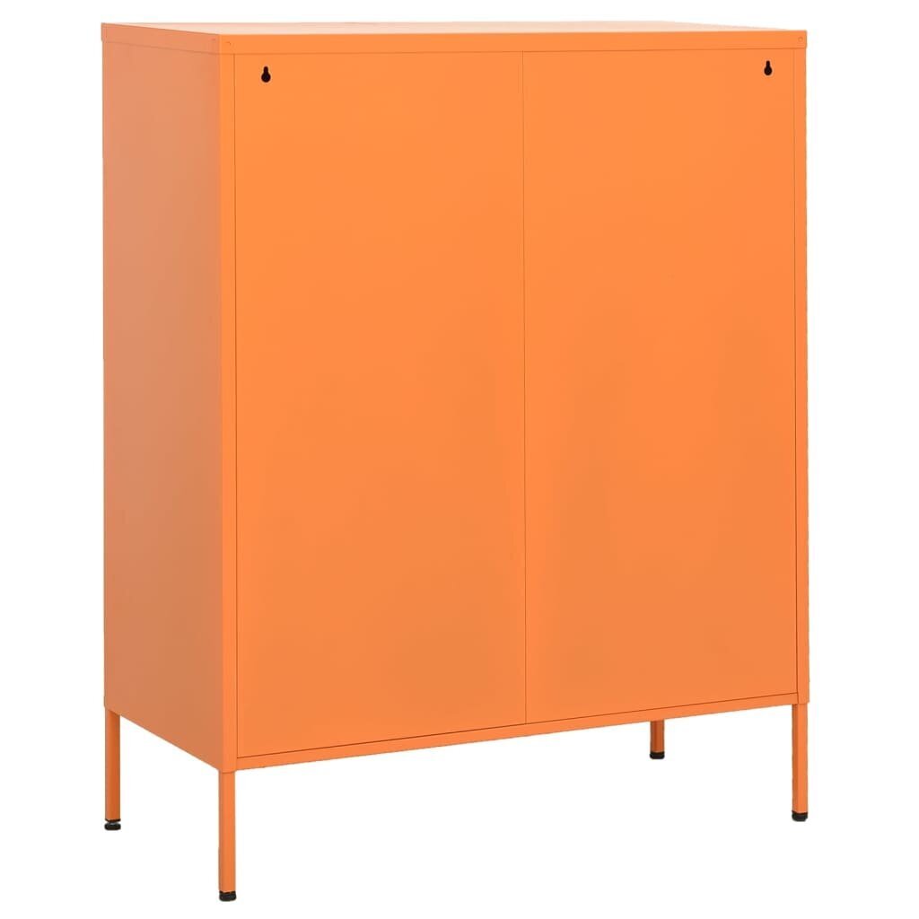 vidaXL Varastokaappi oranssi 80x35x101,5 cm teräs hinta ja tiedot | Olohuoneen kaapit ja lipastot | hobbyhall.fi