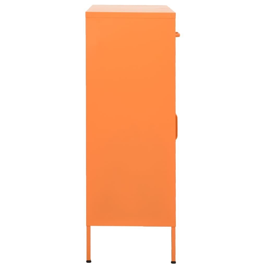 vidaXL Varastokaappi oranssi 80x35x101,5 cm teräs hinta ja tiedot | Olohuoneen kaapit ja lipastot | hobbyhall.fi