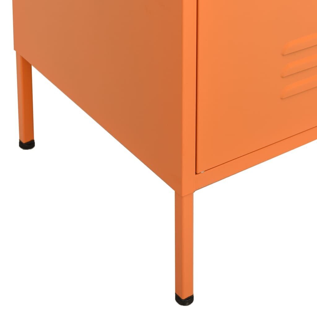 vidaXL Varastokaappi oranssi 80x35x101,5 cm teräs hinta ja tiedot | Olohuoneen kaapit ja lipastot | hobbyhall.fi