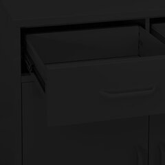 vidaXL Varastokaappi musta 80x35x101,5 cm teräs hinta ja tiedot | Olohuoneen kaapit ja lipastot | hobbyhall.fi