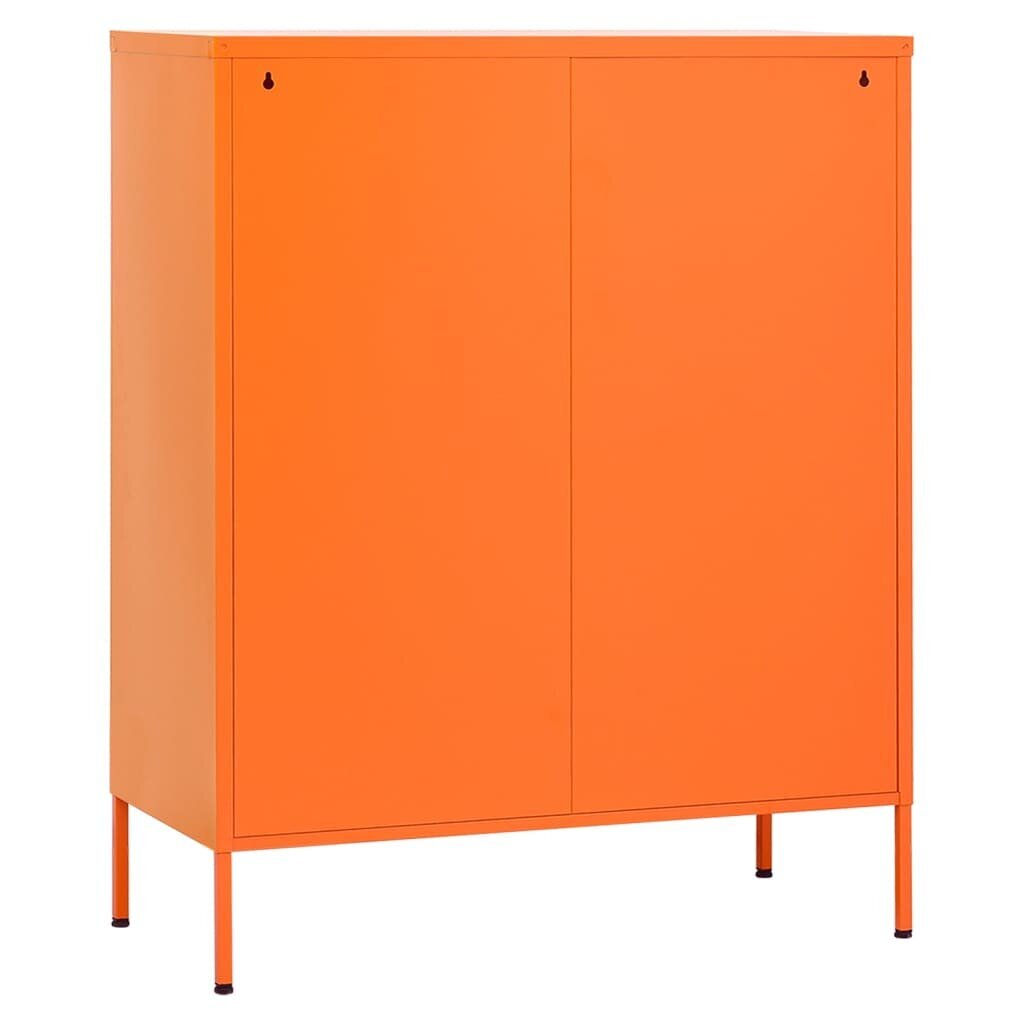 vidaXL Varastokaappi oranssi 80x35x101,5 cm teräs hinta ja tiedot | Olohuoneen kaapit ja lipastot | hobbyhall.fi