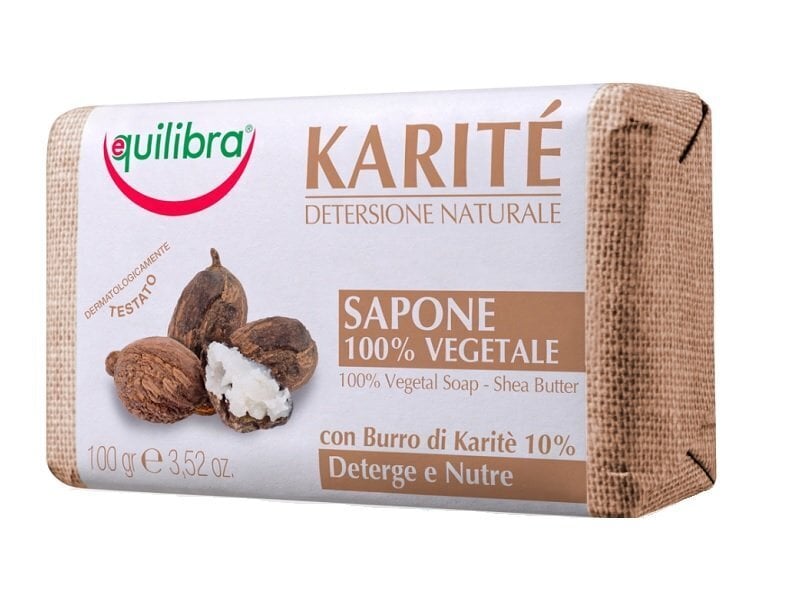 Saippua sheavoilla Equilibra Karite Naturale 100% Vegetal 100 g hinta ja tiedot | Saippuat | hobbyhall.fi