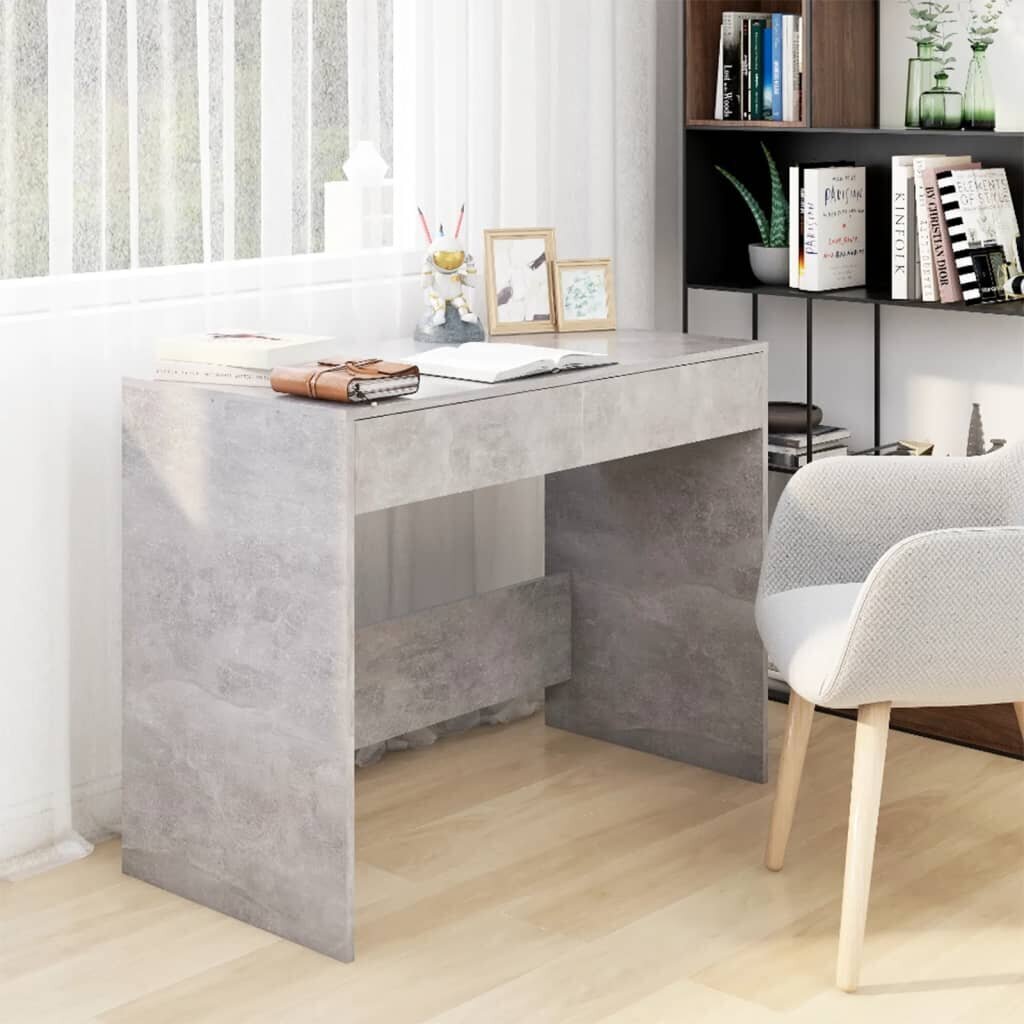 vidaXL Työpöytä betoninharmaa 101x50x76,5 cm lastulevy hinta ja tiedot | Tietokonepöydät ja työpöydät | hobbyhall.fi
