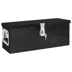 vidaXL Säilytyslaatikko musta 60x23,5x23 cm alumiini hinta ja tiedot | Kompostorit ja jäteastiat | hobbyhall.fi