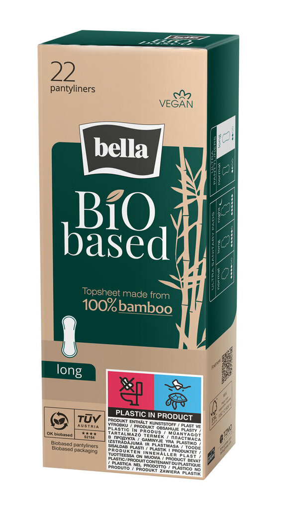 Bella Bio Based terveyssiteet Ultraohut Pitkät, 22 kpl, 14 pakkausta. hinta ja tiedot | Tamponit ja terveyssiteet | hobbyhall.fi