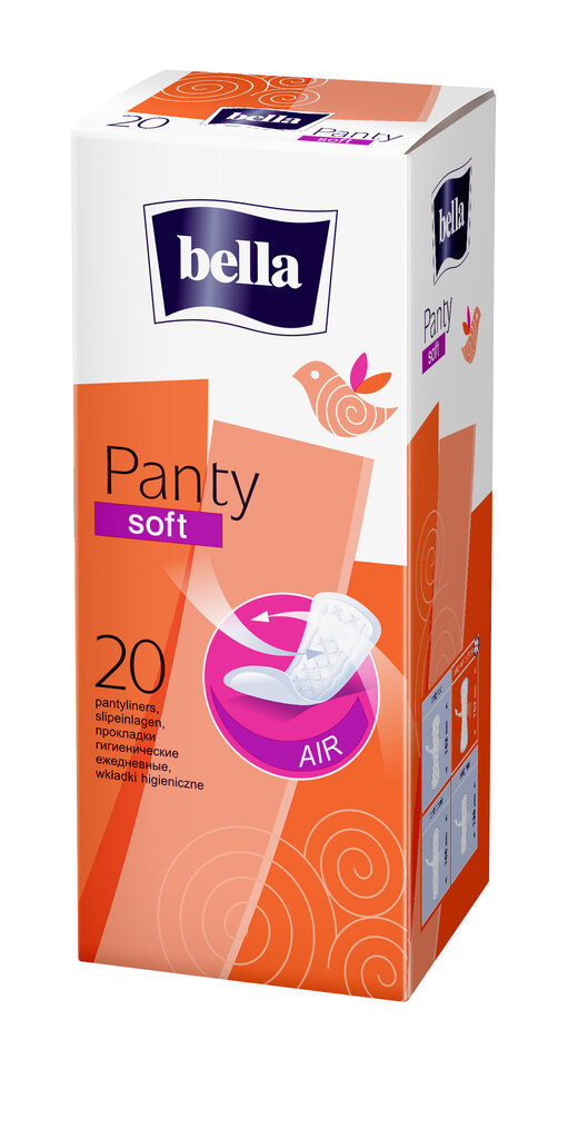 Terveyssiteet, Bella Panty Soft, 20 kpl, 12 paketin setti hinta ja tiedot | Tamponit ja terveyssiteet | hobbyhall.fi