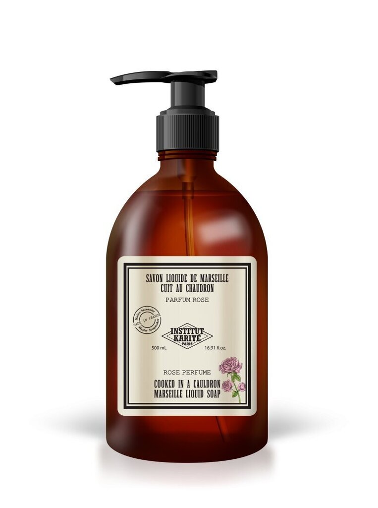 Institut Karite Marseille Liquid Soap Rose nestesaippua 500 ml hinta ja tiedot | Saippuat | hobbyhall.fi