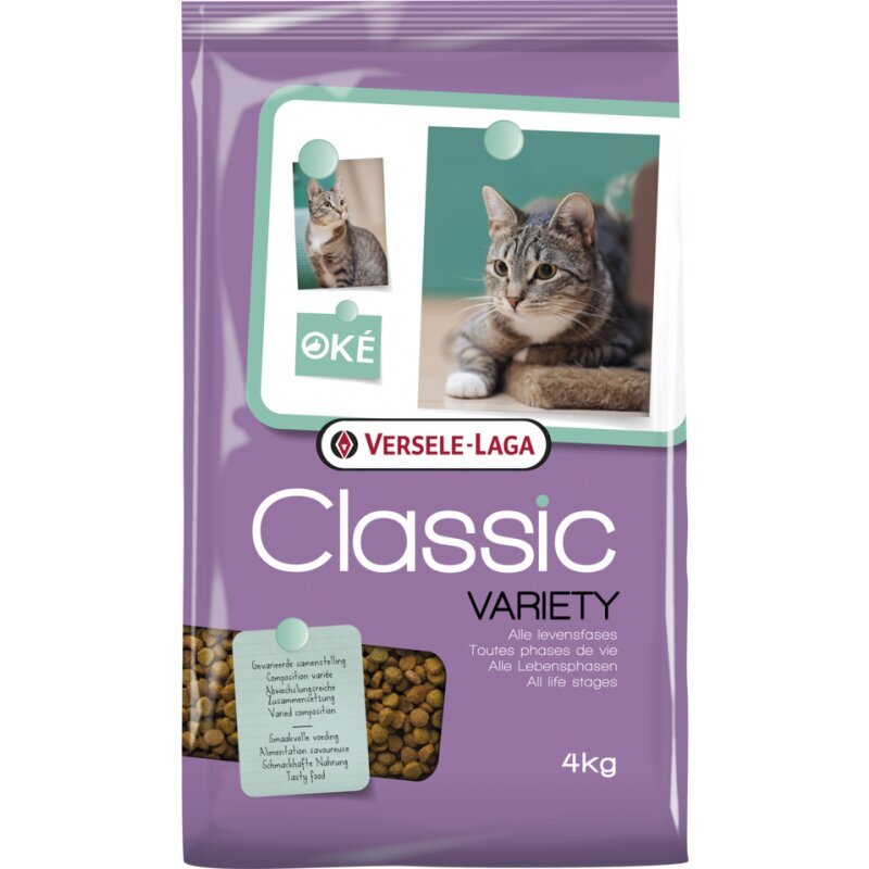 Versele-Laga Classic Cat Variety įvairaus amžiaus katėms, 4 kg hinta ja tiedot | Kissan kuivaruoka | hobbyhall.fi