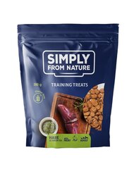 Simply from nature treeniherkkuja jäniksenlihalla ja vihreällä teellä, 3x300g hinta ja tiedot | Simply From Nature Lemmikit | hobbyhall.fi