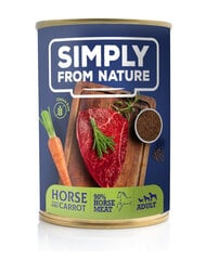 Simply from nature su arkliena ir sėmėnimis, 6x400 g hinta ja tiedot | Simply From Nature Lemmikit | hobbyhall.fi