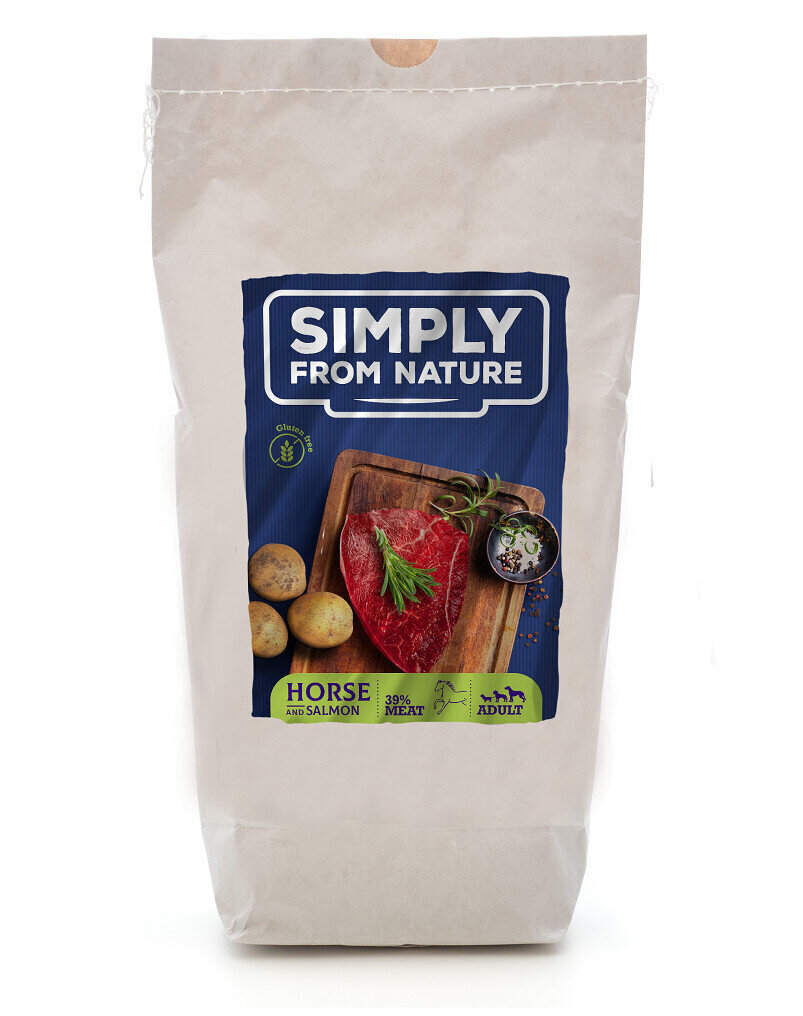 Simply from nature su arklio mėsa ir lašiša, 2x1,2 kg hinta ja tiedot | Koiran kuivaruoka | hobbyhall.fi