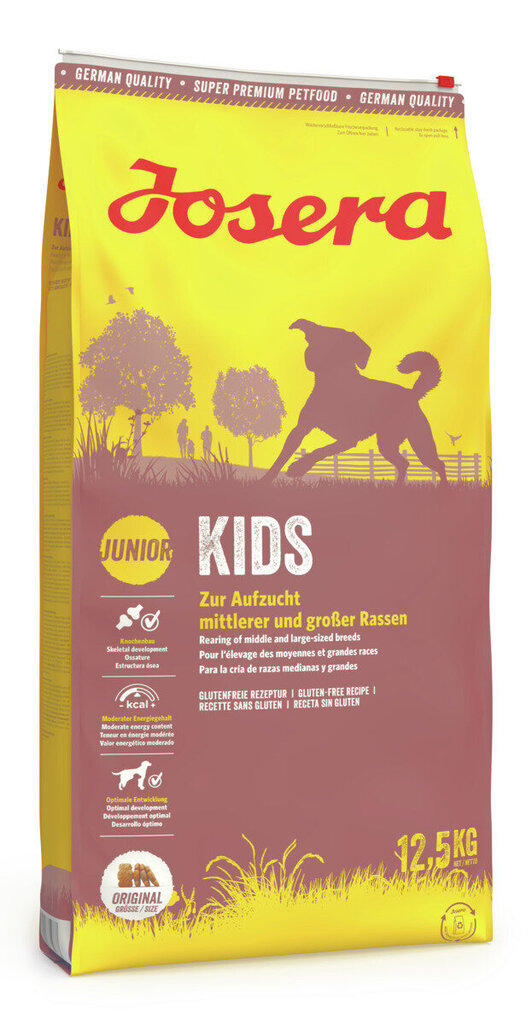 Josera Kids nuorille keskikokoisille ja suurille koirille, 12,5 kg hinta ja tiedot | Koiran kuivaruoka | hobbyhall.fi