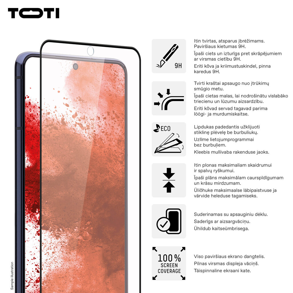 Suojalasi Toti Premium Samsung Galaxy A54 hinta ja tiedot | Näytönsuojakalvot ja -lasit | hobbyhall.fi