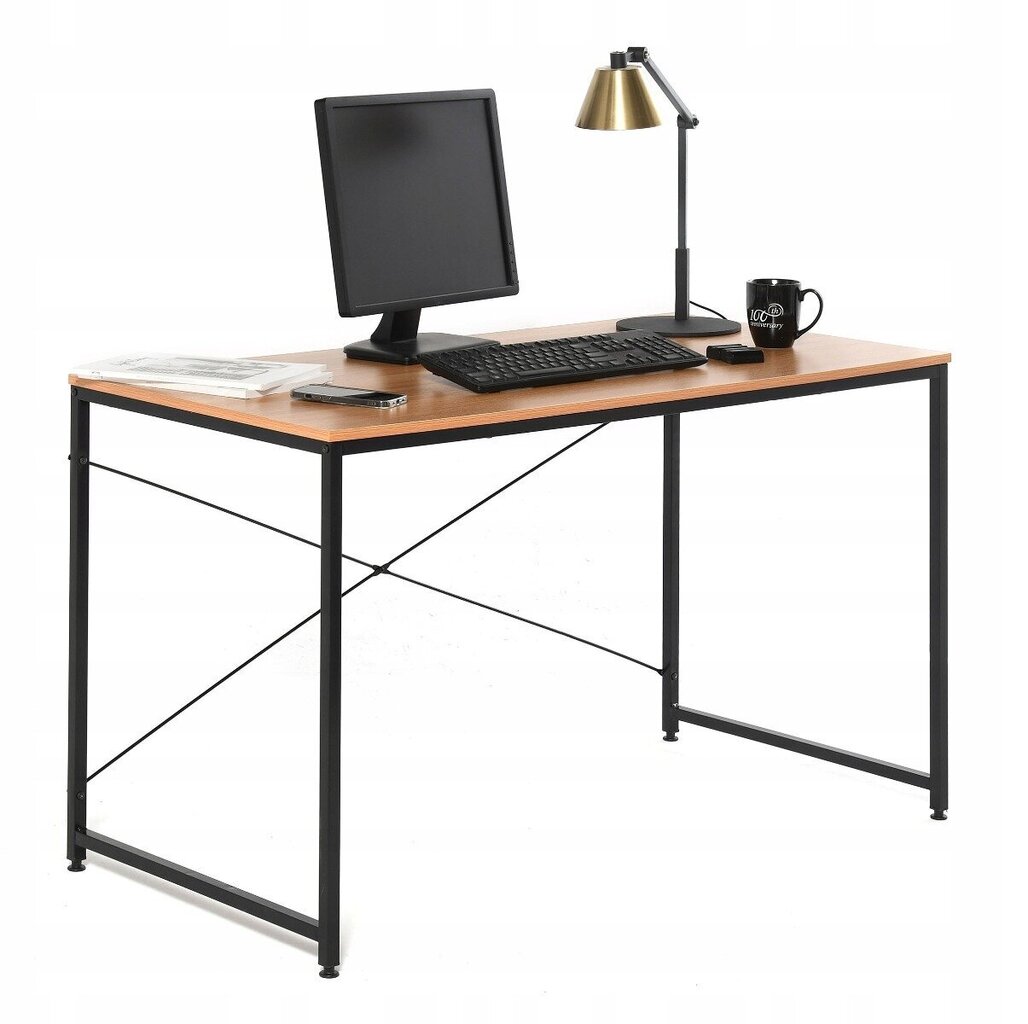 Kirjoituspöytä Ote, 120x60x74 cm, ruskea/musta hinta ja tiedot | Tietokonepöydät ja työpöydät | hobbyhall.fi