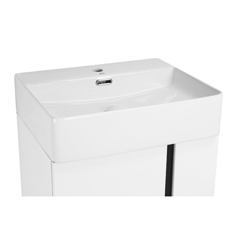 Kylpyhuonekaappi Lapeyre Nika 50 pesualtaalla D1275, valkoinen hinta ja tiedot | Kylpyhuonekaapit | hobbyhall.fi