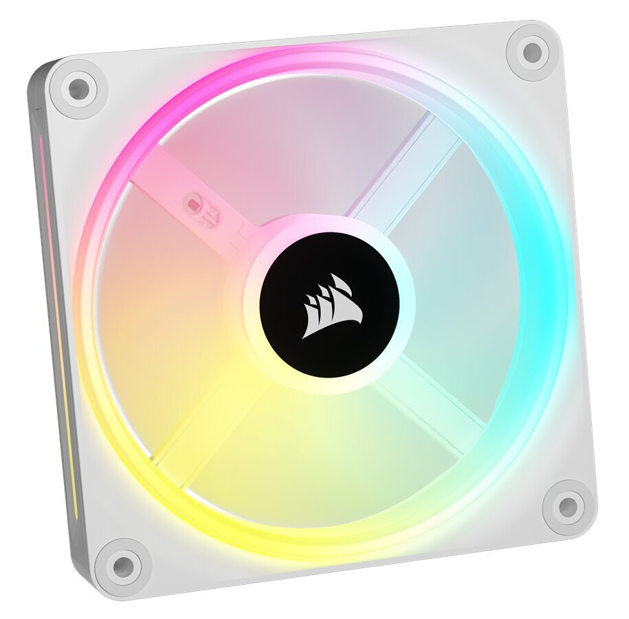 CORSAIR QX RGB -sarja, iCUE LINK QX120 RGB WHITE, 120 mm:n magneettikupu RGB-tuuletin, laajennussarja hinta ja tiedot | Tietokoneen tuulettimet | hobbyhall.fi