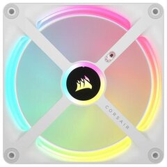 CORSAIR QX RGB -sarja, iCUE LINK QX140 RGB WHITE, 140 mm:n magneettikupu RGB-tuuletin, laajennussarja hinta ja tiedot | Tietokoneen tuulettimet | hobbyhall.fi