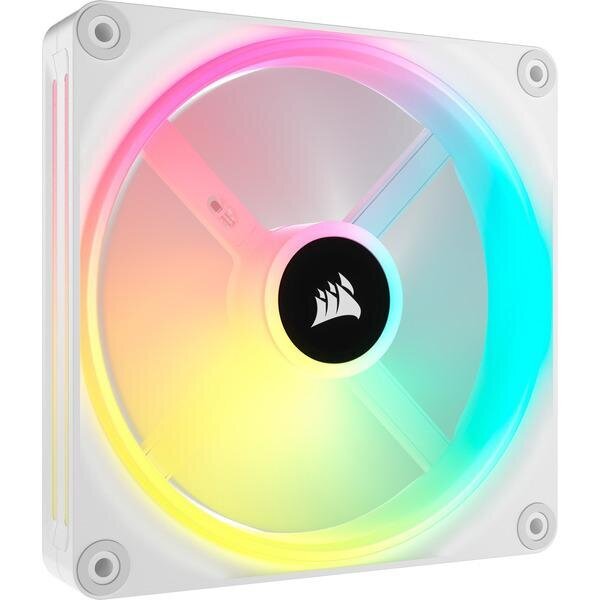 CORSAIR QX RGB -sarja, iCUE LINK QX140 RGB WHITE, 140 mm:n magneettikupu RGB-tuuletin, laajennussarja hinta ja tiedot | Tietokoneen tuulettimet | hobbyhall.fi