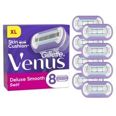 Gillette Venus Deluxe Smooth Swirl vaihtoterät, 8 kpl hinta ja tiedot | Parranajo ja karvanpoisto | hobbyhall.fi