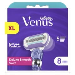 Gillette Venus Deluxe Smooth Swirl vaihtoterät, 8 kpl hinta ja tiedot | Parranajo ja karvanpoisto | hobbyhall.fi