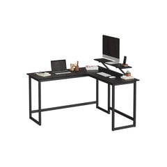 Tietokonepöytä Vasen musta hinta ja tiedot | Tietokonepöydät ja työpöydät | hobbyhall.fi
