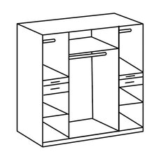 Vaatekaappi Atrium Koblenz, ruskea/harmaa hinta ja tiedot | Kaapit | hobbyhall.fi