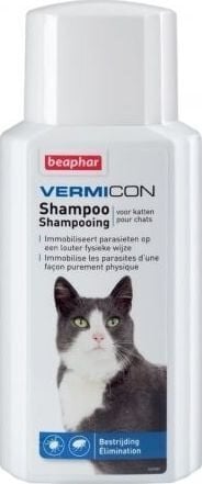 Antiparasiittishampoo kissoille Beaphar Beap Vermicon, 200 ml hinta ja tiedot | Shampoot ja hoitoaineet lemmikeille | hobbyhall.fi