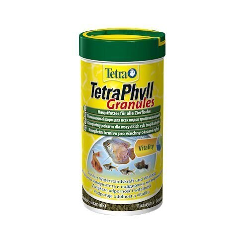 Ruokaa akvaariokaloille Tetra TetraPhyll Granules, 250 ml hinta ja tiedot | Kalanruoka | hobbyhall.fi