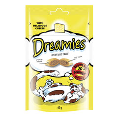 Kissojen herkku Dreamies juustolla, 60 g x 6 kpl hinta ja tiedot | Kissan herkut | hobbyhall.fi