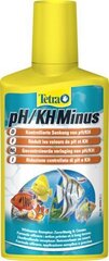 Veden kovuuden säätöaine Tetra pH/KH Miinus, 250 ml hinta ja tiedot | Akvaariotarvikkeet | hobbyhall.fi