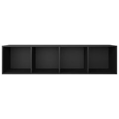vidaXL Kirjakaappi/TV-kaappi musta 36x30x143 cm lastulevy hinta ja tiedot | Hyllyt | hobbyhall.fi