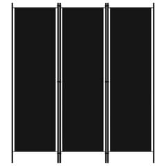vidaXL 3-paneelinen tilanjakaja musta 150x180 cm hinta ja tiedot | Sermit ja tilanjakajat | hobbyhall.fi