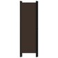 vidaXL 4-paneelinen tilanjakaja ruskea 200x180 cm hinta ja tiedot | Sermit ja tilanjakajat | hobbyhall.fi
