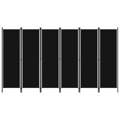 vidaXL 6-paneelinen tilanjakaja musta 300x180 cm hinta ja tiedot | Sermit ja tilanjakajat | hobbyhall.fi